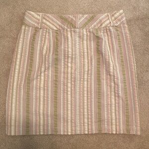 cAbi Y2K inspired plaid striped mini skirt size 8 seersucker fabric